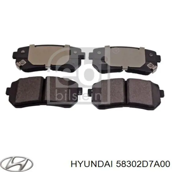 58302D7A00 Hyundai/Kia Sapatas do freio traseiras de disco