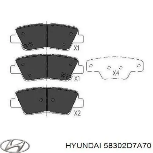Sapatas do freio traseiras de disco Hyundai/Kia 58302D7A70 preço, a partir de 26,05 USD