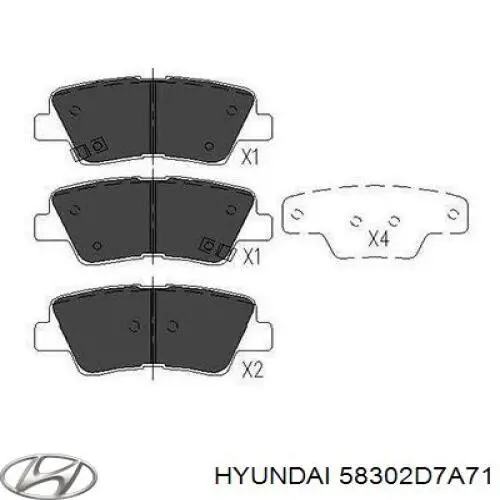 Compre 58302D7A71 Hyundai/Kia Sapatas do freio traseiras de disco
