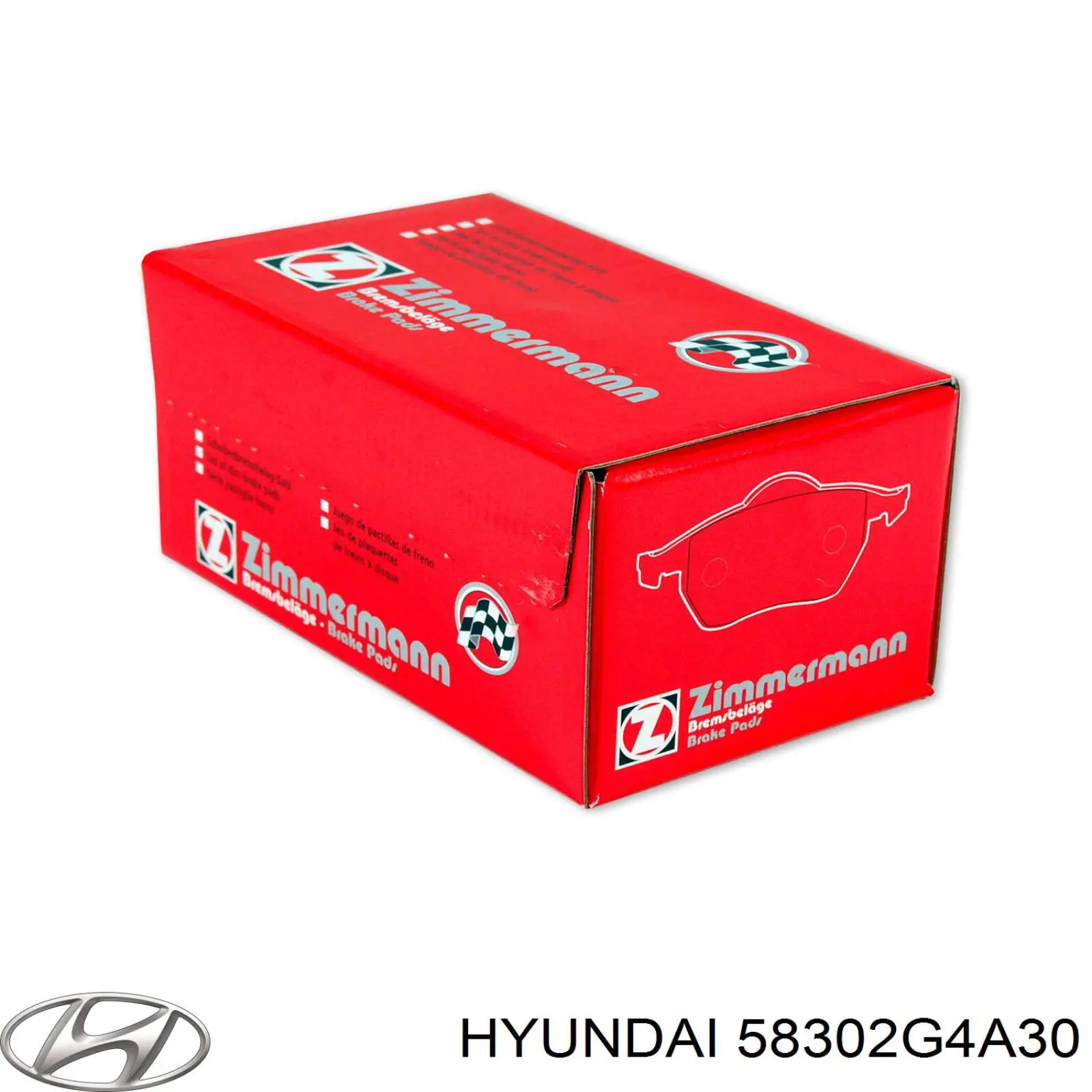 58302G4A30 Hyundai/Kia Sapatas do freio traseiras de disco
