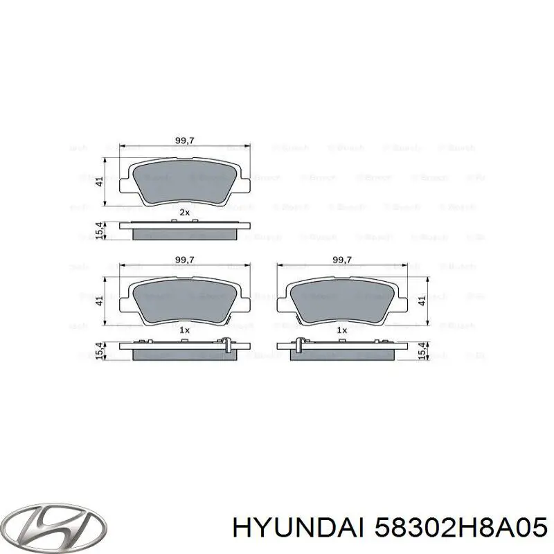 Compre 58302H8A05 Hyundai/Kia Sapatas do freio traseiras de disco
