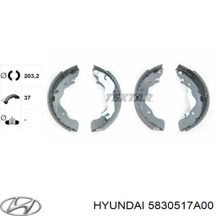 Sapatas do freio traseiras de tambor Hyundai/Kia 5830517A00 preço, a partir de 41,30 USD