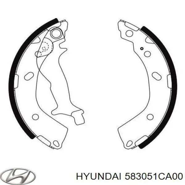 583051CA00 Hyundai/Kia Sapatas do freio traseiras de tambor