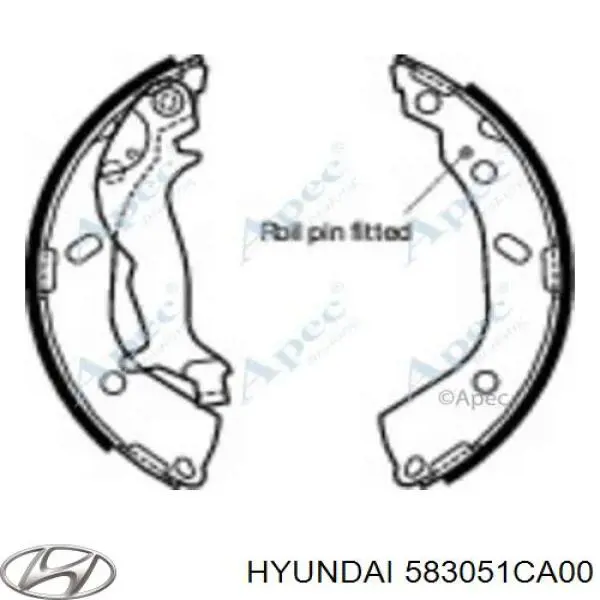 Compre 583051CA00 Hyundai/Kia Sapatas do freio traseiras de tambor