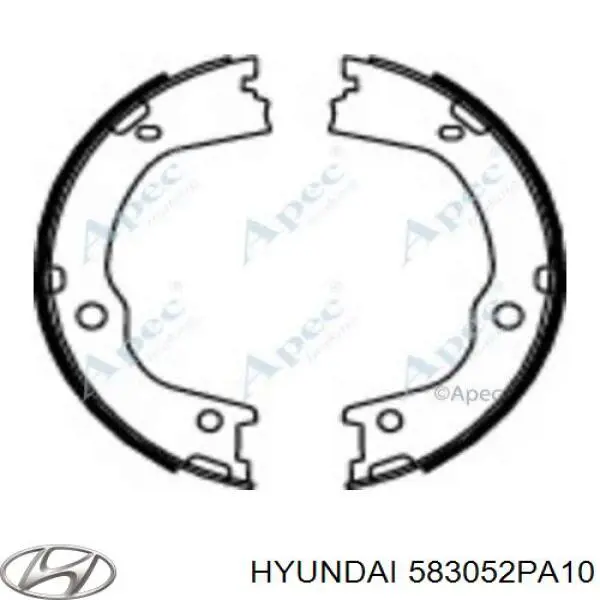 583052PA10 Hyundai/Kia Sapatas do freio de estacionamento