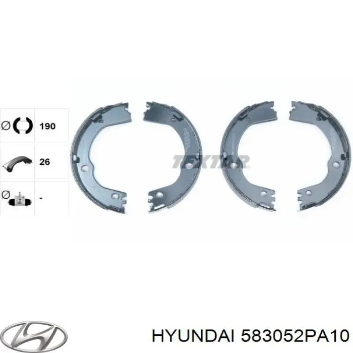 Compre 583052PA10 Hyundai/Kia Sapatas do freio de estacionamento