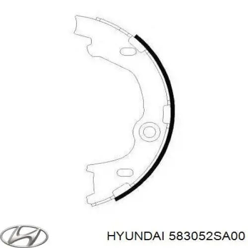 583052SA00 Hyundai/Kia Sapatas do freio de estacionamento