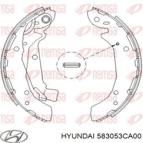 Compre 583053CA00 Hyundai/Kia Sapatas do freio traseiras de tambor