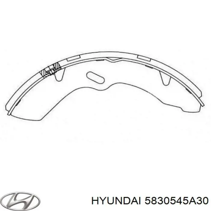 5830545A30 Hyundai/Kia Sapatas do freio traseiras de tambor