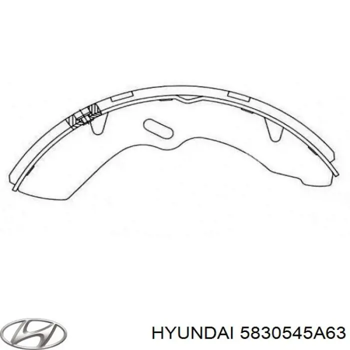Sapatas do freio traseiras de tambor Hyundai/Kia 5830545A63 preço, a partir de 92,88 USD