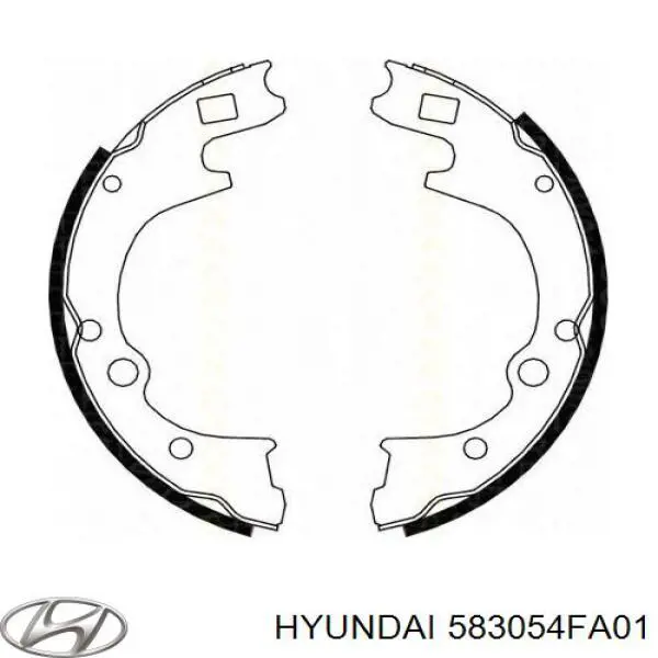 Sapatas do freio traseiras de tambor 583054FA01 Hyundai/Kia
