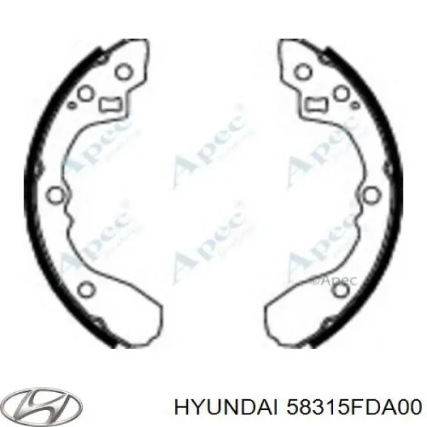Compre 58315FDA00 Hyundai/Kia Sapatas do freio traseiras de tambor