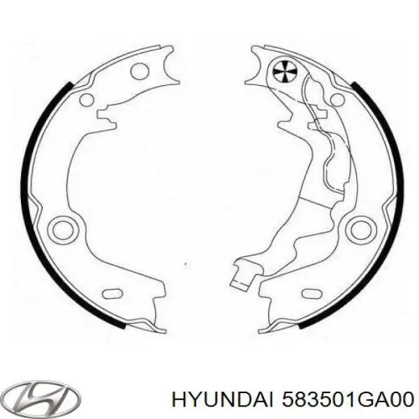 583501GA00 Hyundai/Kia Sapatas do freio de estacionamento