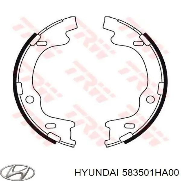 583501HA00 Hyundai/Kia Sapatas do freio de estacionamento