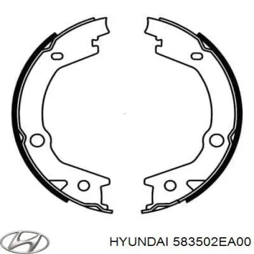 Sapatas do freio de estacionamento Hyundai/Kia 583502EA00 preço, a partir de 34,27 USD