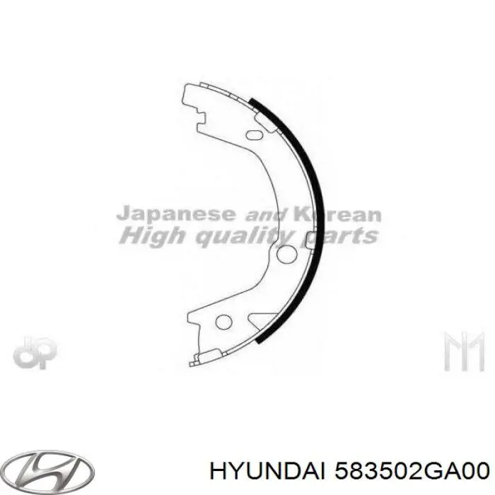 Compre 583502GA00 Hyundai/Kia Sapatas do freio traseiras de tambor