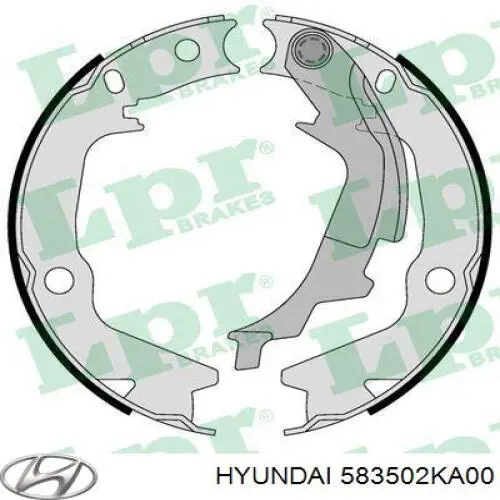 Sapatas do freio traseiras de tambor 583502KA00 Hyundai/Kia