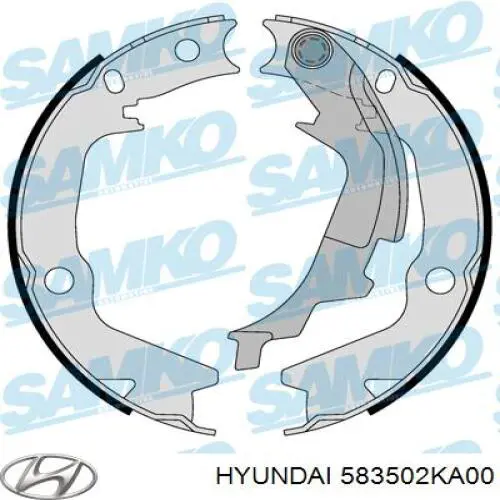 Sapatas do freio traseiras de tambor 583502KA00 Hyundai/Kia