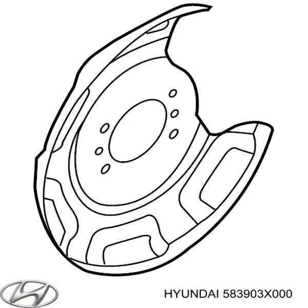 Proteção esquerda do freio de disco traseiro Hyundai/Kia 583903X000 preço, a partir de 90,76 USD