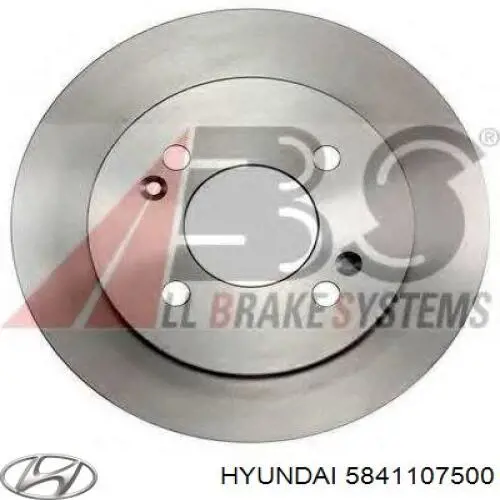 5841107500 Hyundai/Kia Disco do freio traseiro