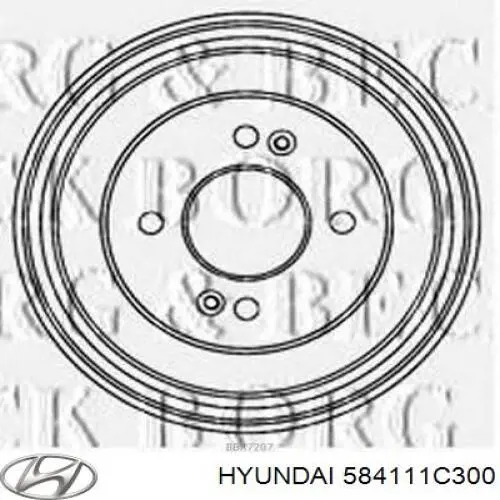 Tambor do freio traseiro Hyundai/Kia 584111C300 preço, a partir de 51,37 USD