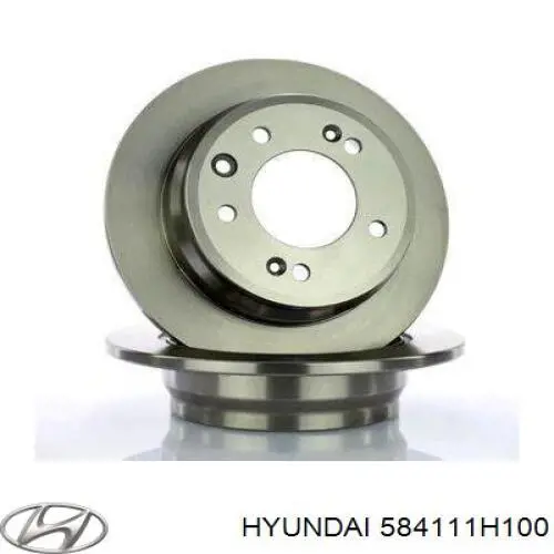 584111H100 Hyundai/Kia Disco do freio traseiro