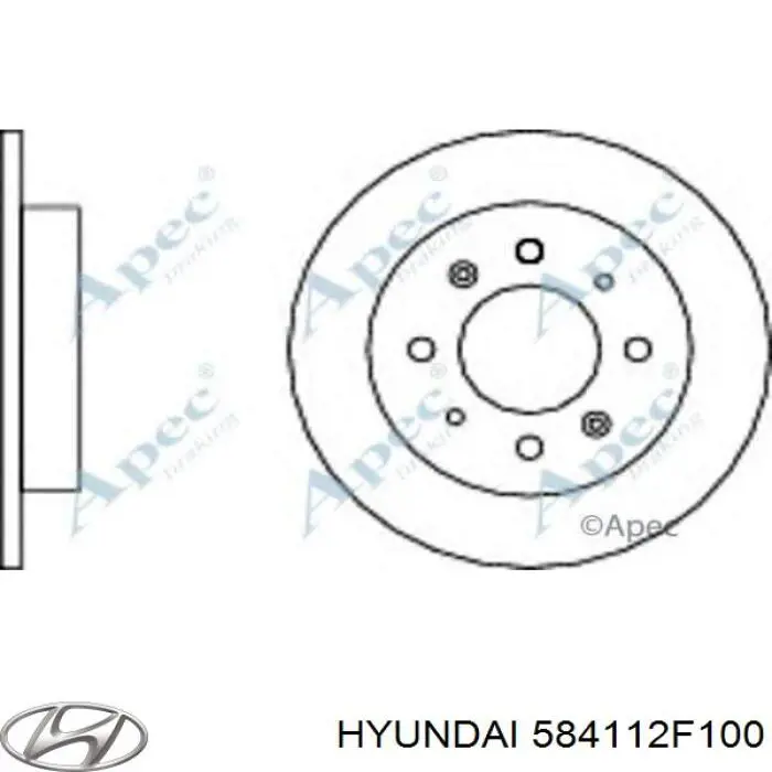 Disco do freio traseiro Hyundai/Kia 584112F100 preço, a partir de 40,40 USD