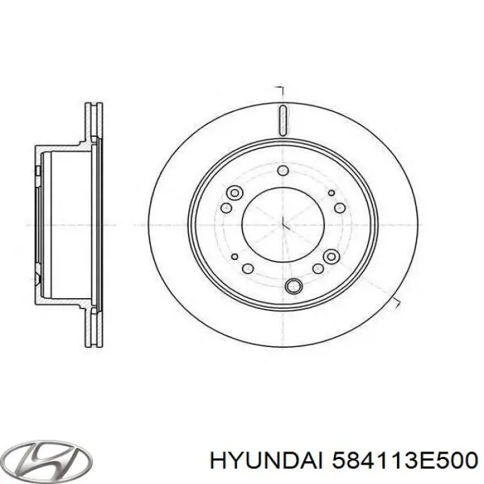 584113E500 Hyundai/Kia Disco do freio traseiro