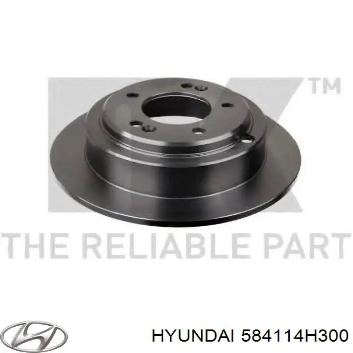584114H300 Hyundai/Kia Disco do freio traseiro