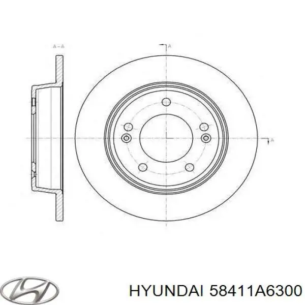 Disco do freio traseiro Hyundai/Kia 58411A6300 preço, a partir de 33,11 USD