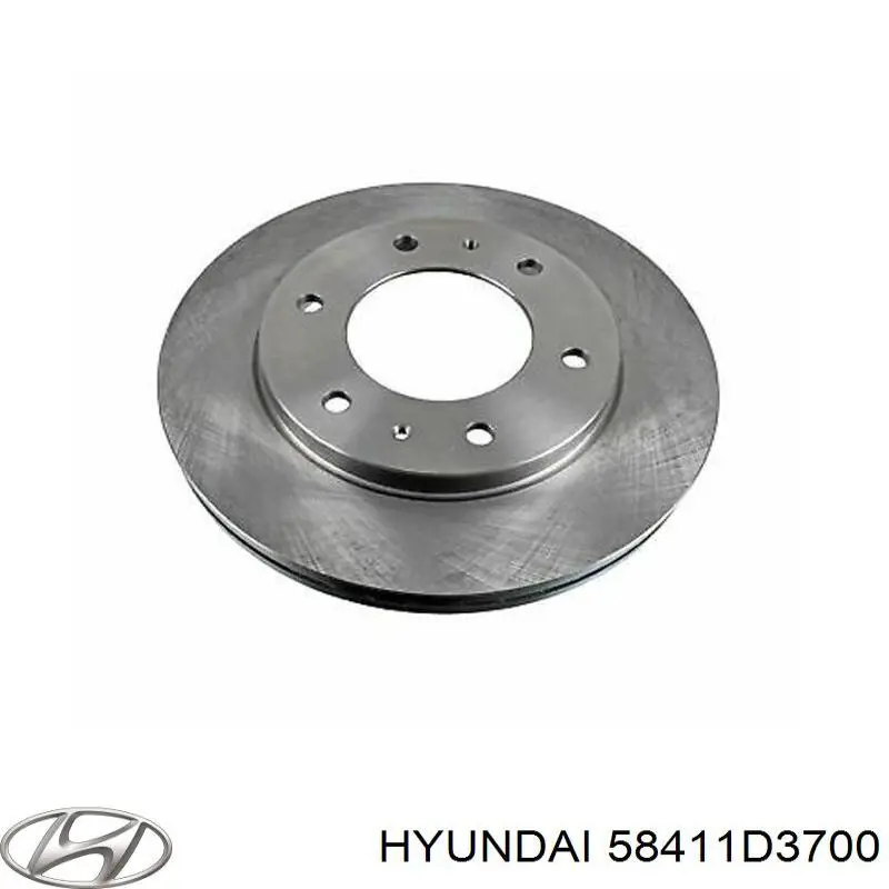 58411D3700 Hyundai/Kia Disco do freio traseiro