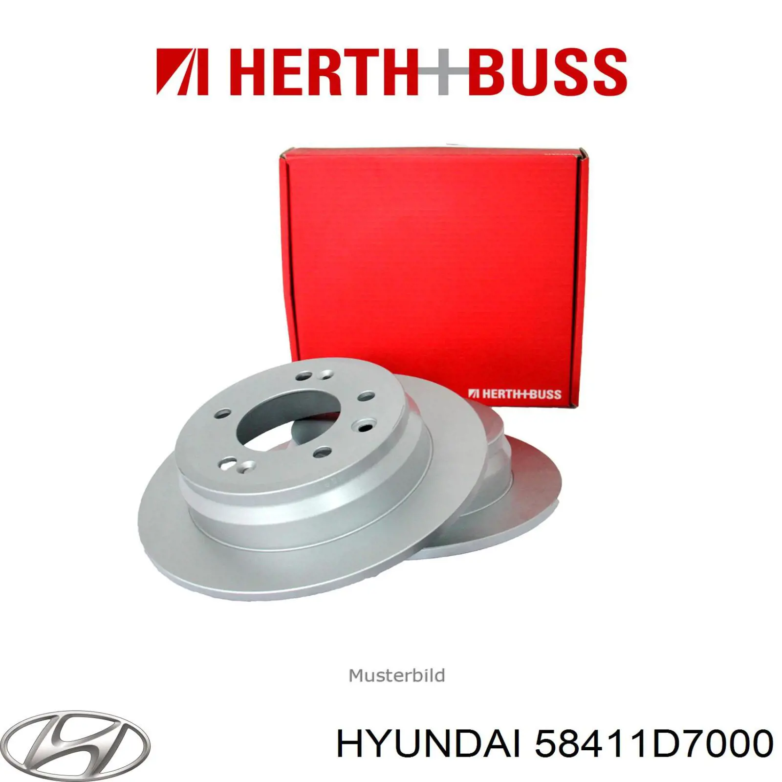 Compre 58411D7000 Hyundai/Kia Disco do freio traseiro