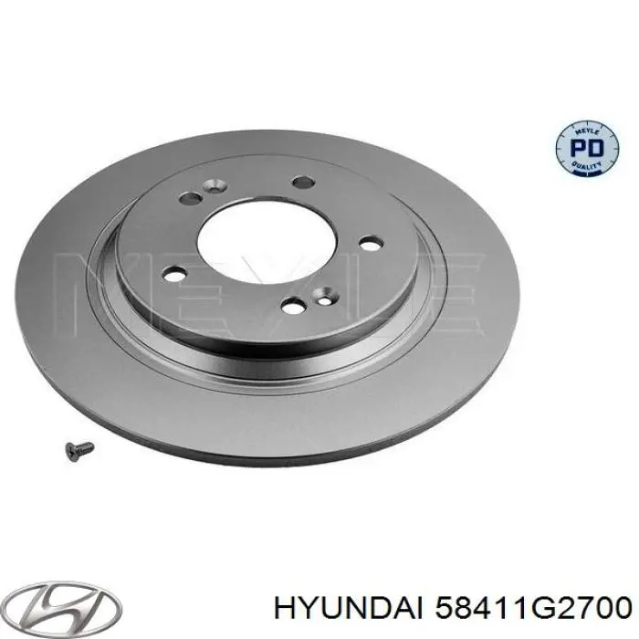 58411G2700 Hyundai/Kia Disco do freio traseiro