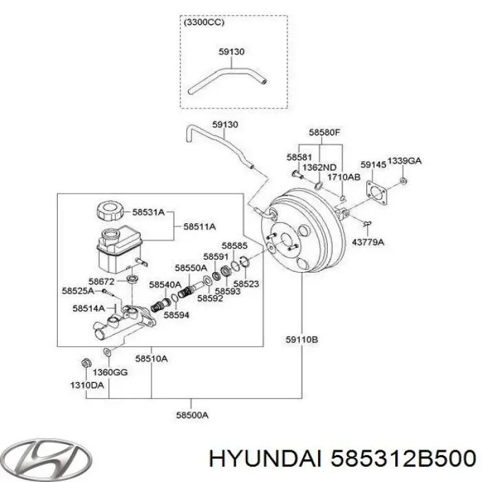 Tampa de tanque de cilindro mestre do freio Hyundai/Kia 585312B500 preço, a partir de 4,08 USD