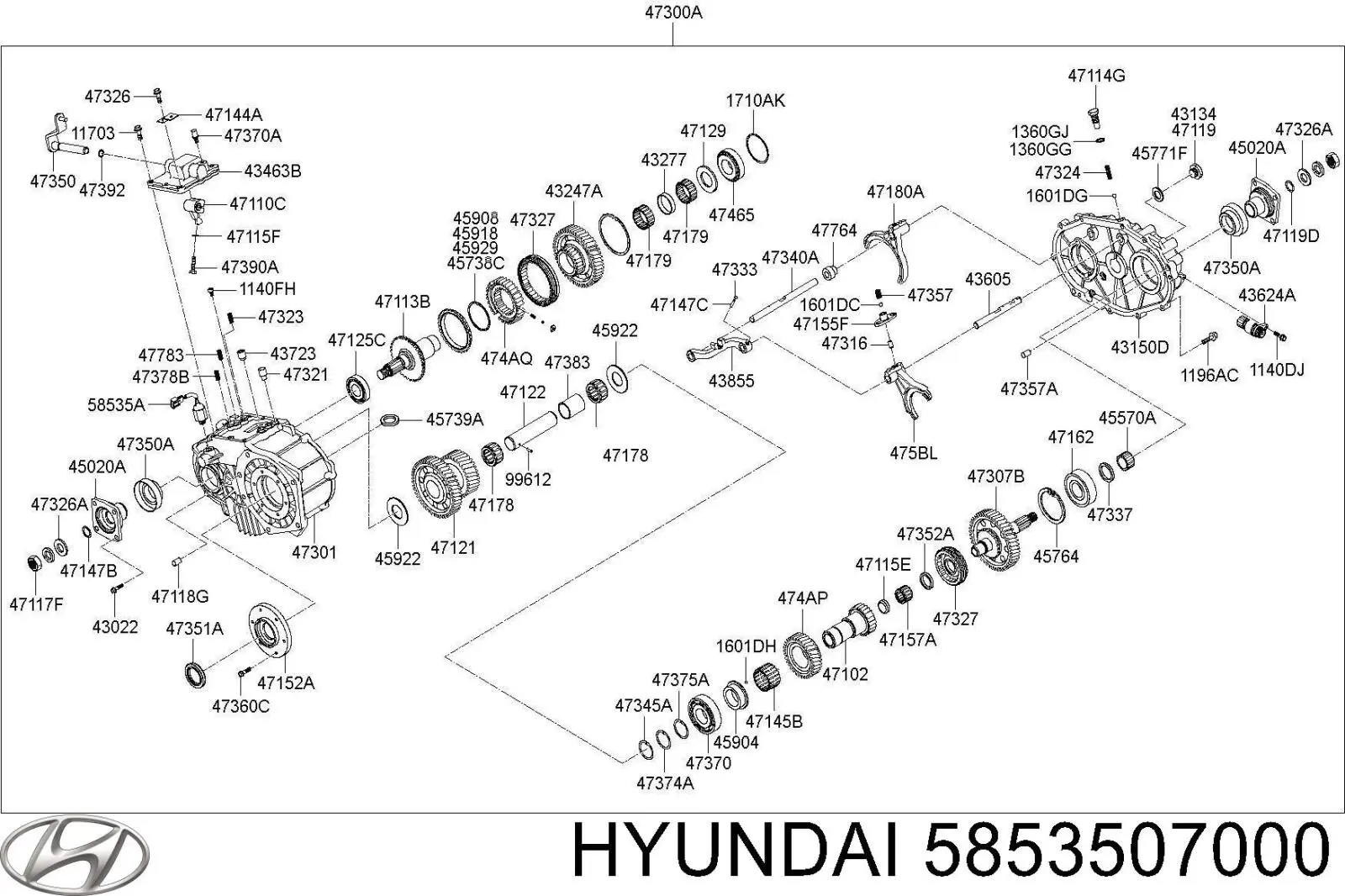  Hyundai/Kia 5853507000 preço, a partir de 38,91 USD