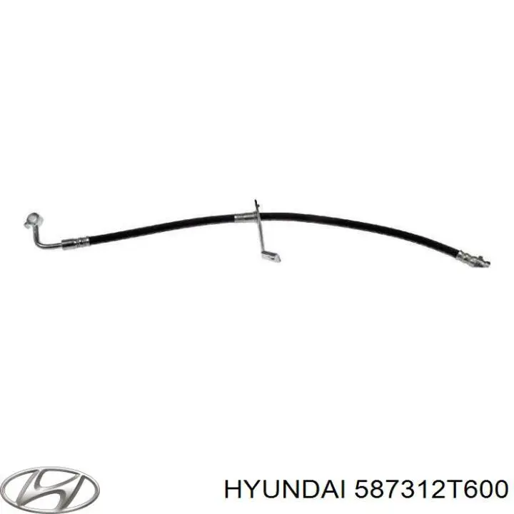 587312T600 Hyundai/Kia Mangueira do freio dianteira esquerda