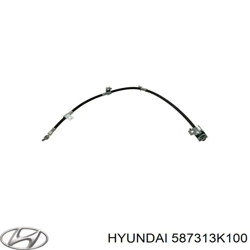 587313K100 Hyundai/Kia Mangueira do freio dianteira esquerda
