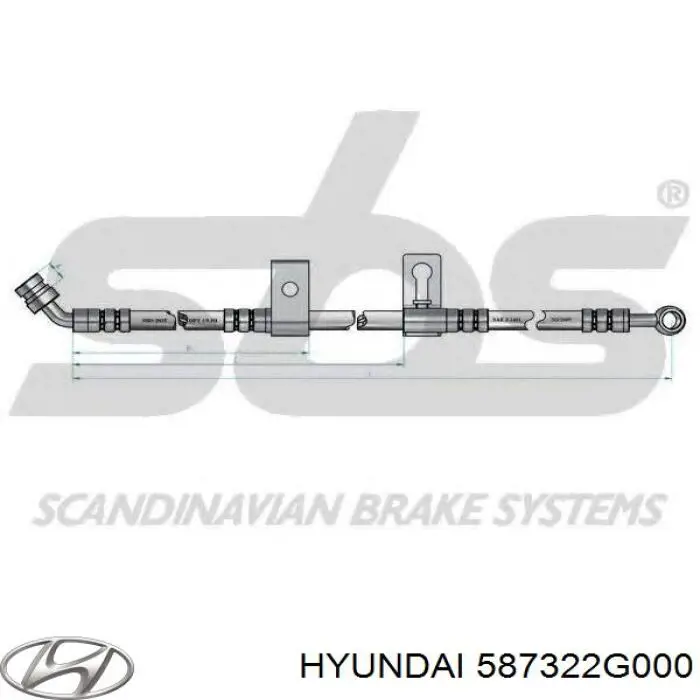 Mangueira do freio dianteira direita Hyundai/Kia 587322G000 preço, a partir de 34,31 USD