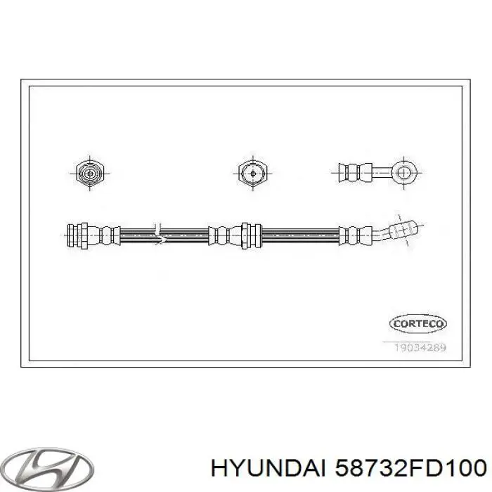 Compre 58732FD100 Hyundai/Kia Mangueira do freio dianteira