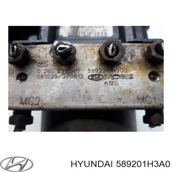 Unidade hidráulico de controlo ABS Hyundai/Kia 589201H3A0 preço, a partir de 107,26 USD