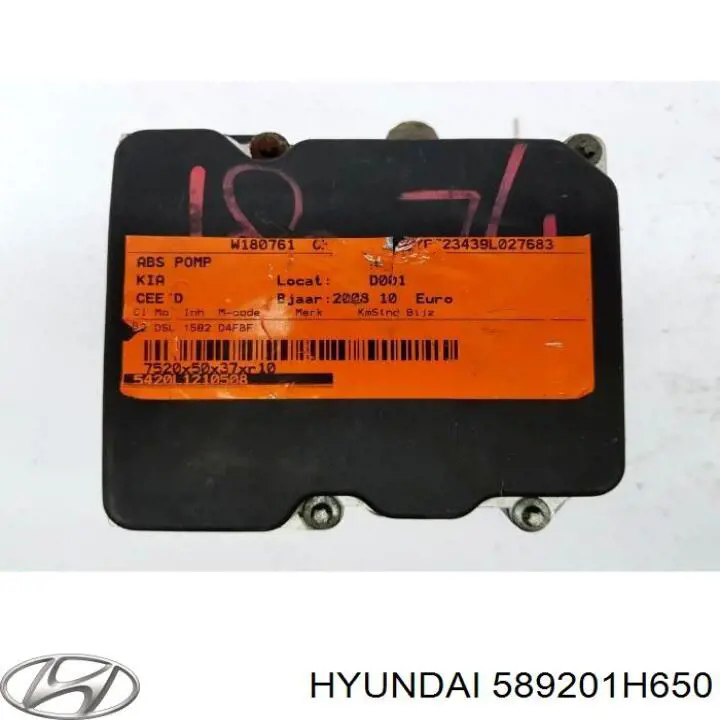 Unidade hidráulico de controlo ABS Hyundai/Kia 589201H650 preço, a partir de 85,13 USD
