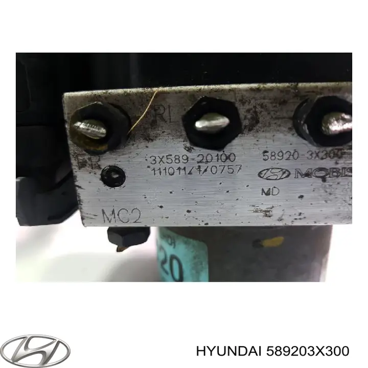 3X58920100 Hyundai/Kia Unidade hidráulico de controlo ABS