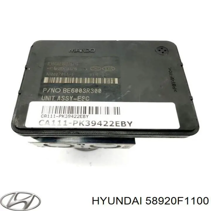 Compre 58920F1100 Hyundai/Kia Unidade hidráulico de controlo ABS