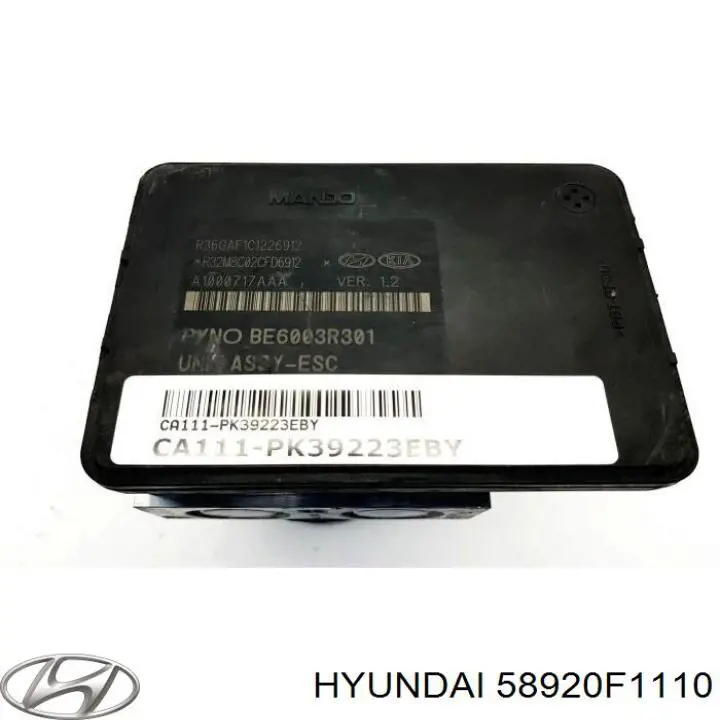 Unidade hidráulico de controlo ABS Hyundai/Kia 58920F1110 preço, a partir de 125,99 USD