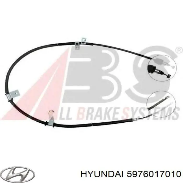 5976017010 Hyundai/Kia Cabo do freio de estacionamento traseiro esquerdo