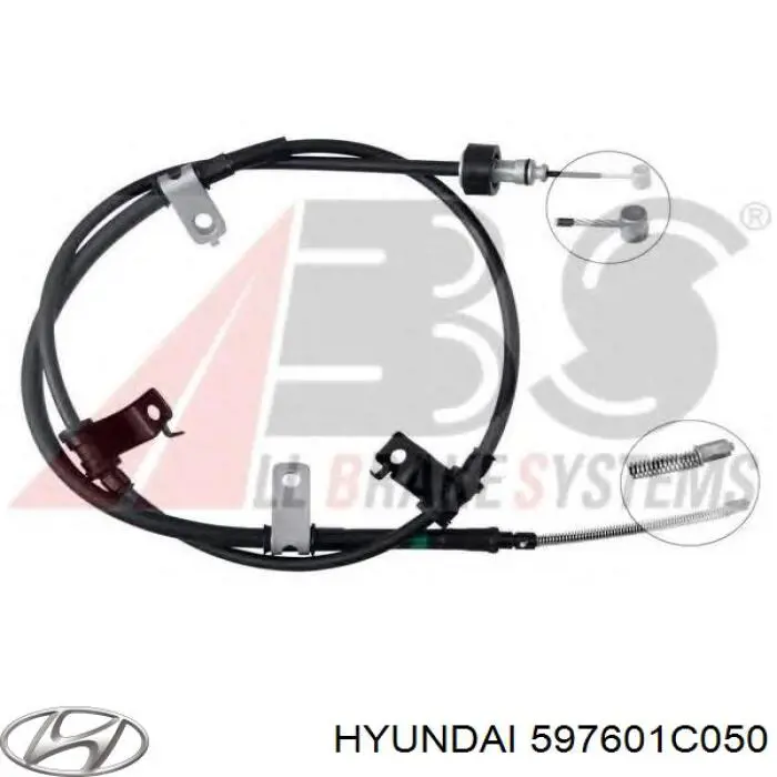 Cabo do freio de estacionamento traseiro esquerdo Hyundai/Kia 597601C050 preço, a partir de 36,33 USD