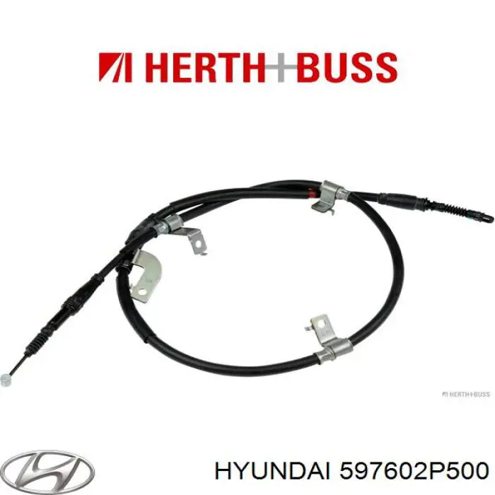 597602P500 Hyundai/Kia Cabo do freio de estacionamento traseiro esquerdo