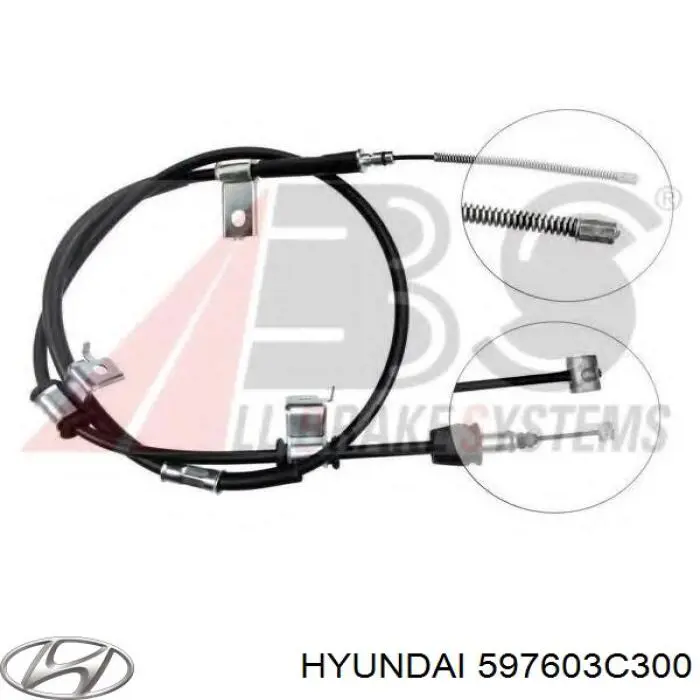 Cabo do freio de estacionamento traseiro esquerdo Hyundai/Kia 597603C300 preço, a partir de 39,55 USD