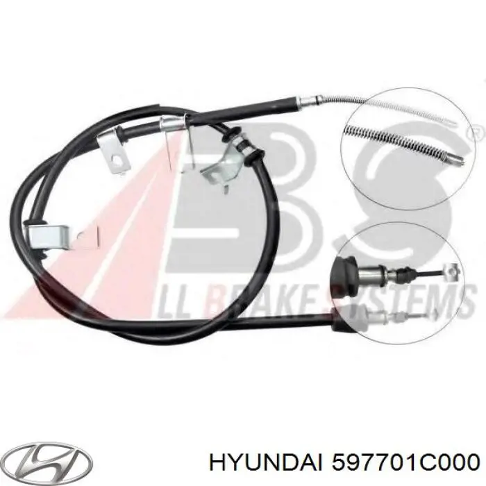Compre 597701C000 Hyundai/Kia Cabo do freio de estacionamento traseiro direito