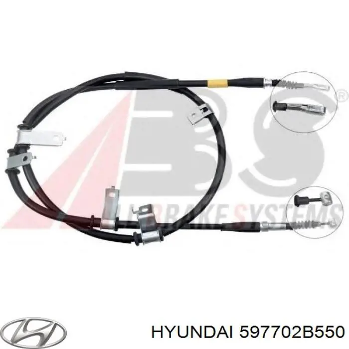 Cabo do freio de estacionamento traseiro direito Hyundai/Kia 597702B550 preço, a partir de 46,18 USD